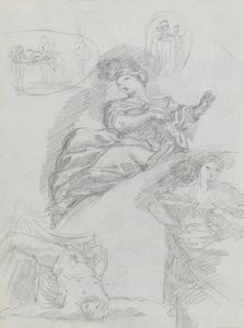 Estudos de Figuras [verso] de Anicet Charles Gabriel Lemonnier