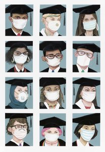 Classe de 2020, 2020 (acrílico sobre placa de ilustração) de Anita Kunz