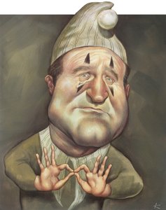Robin Williams, 2000 (acrílico sobre placa de ilustração) de Anita Kunz