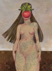 The Daughter Of Man, 2016 (tinta acrílica sobre placa de ilustração) de Anita Kunz