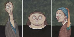 Women Chilling, 2017 (tinta acrílica sobre placa de ilustração) de Anita Kunz
