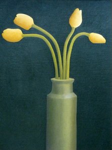 Quatro tulipas amarelas, 1982 de Anna Phillips