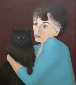 Mulher com um gato, 1982