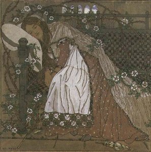 Ilustração à Bela Adormecida por Charles Perrault (1628-1703) de Ann MacBeth