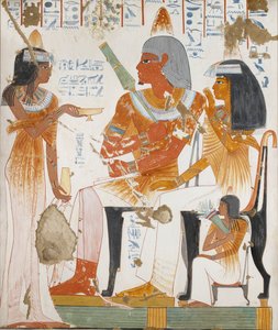 Cópia da pintura mural, túmulo privado 181 de Nebamun e Ipuky, Tebas, século XX