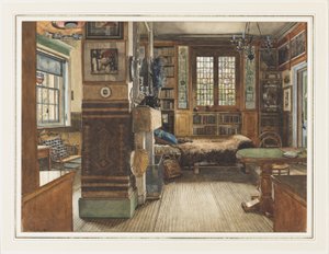 Biblioteca de Sir Lawrence Alma-Tadema em Townshend House, Londres de Anna Alma-Tadema