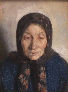 A esposa de um velho pescador de Anna Ancher