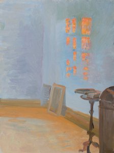Sol da tarde no estúdio do artista em Markvej. de Anna Ancher
