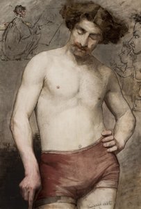 Polaco: Semi-nudez masculina - Estudo de uma semi-nudez masculina