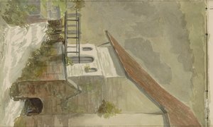 Casa sobre um canal em Valkenburg de Anna Catharina Maria van Eeghen (possibly)