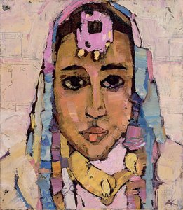 Retrato de uma mulher de branco