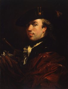 Retrato de um pintor, segunda metade do século XVIII.. de Anna Dorothea Therbusch Lisiewska