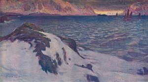 Uma paisagem marítima de Lofoden, c1910