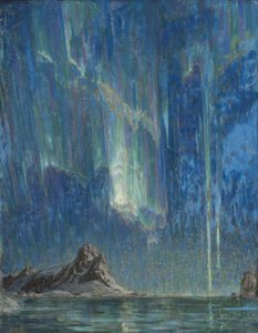 Aurora boreal. Estudo do norte da Noruega