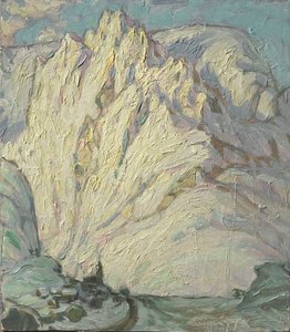 Montanhas nevadas. Estudo de Lofoten, 1930