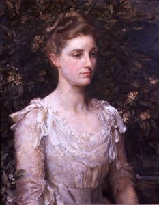 Retrato de Cecilia Farrer (óleo sobre tela) de Anna Lea Merritt