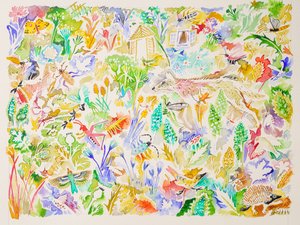 1 Swansong, 2023 (aguarela) de Anna Pugh