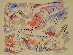 4 Swansong, 2023 (aguarela) de Anna Pugh