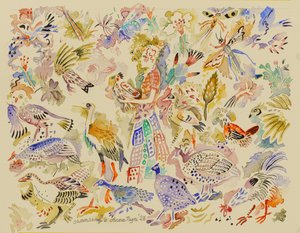 6 Swansong, 2023 (aguarela) de Anna Pugh