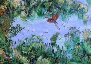 A Mayfly Moment, 2022 (acrílico sobre cartão) de Anna Pugh