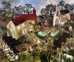 Dança do Celeiro, 2001 (acrílico) de Anna Pugh