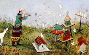 Ave-Piper, 2001 (acrílico) de Anna Pugh