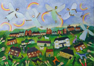 Bater palmas aos anjos, 2021 (pintura) de Anna Pugh