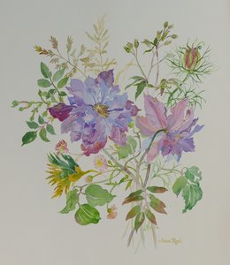 Natureza morta de flores, 2021 (pintura) de Anna Pugh