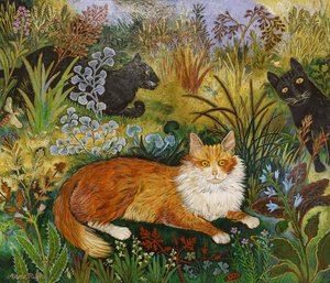 A Comissão dos Gatos, 2017 (acrílico) de Anna Pugh
