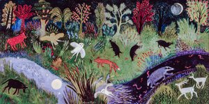 A Hora da Meia-Noite, 2002 (acrílico) de Anna Pugh