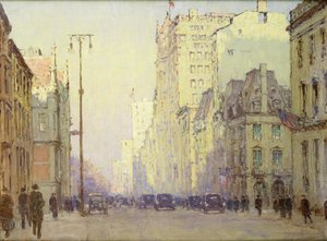 5th Ave, na 57th Street, c.1918 (óleo sobre tela)