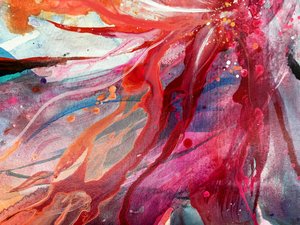 Flor abstrata vibrante de Anna Viklund