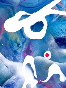 Abstrato fluido em azul vibrante de Anna Viklund