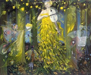 Rainha dos Quinces - segundo a música de Max Reger, 2007 (óleo sobre linho belga)