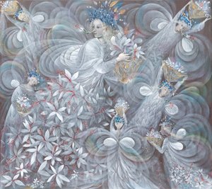 O hibisco branco, 2009 (óleo sobre linho belga) de Annael Anelia Pavlova