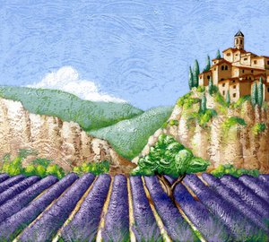 Campos de lavanda, 2015 (guache)