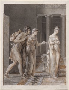 O Encontro de Orestes e Hermione de Anne-Louis Girodet de Roucy-Trioson