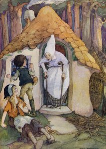 Hansel e Grethel (cor litho) de Anne (after) Anderson