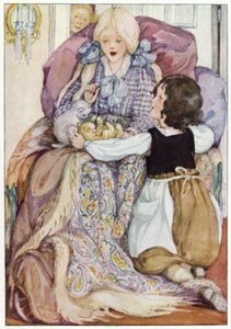 Klara estava segurando os gatinhos em seu colo (cor litho) de Anne (after) Anderson