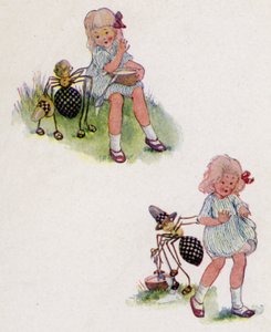 Rima de berçário: Little Miss Muffet (cor litho) de Anne (after) Anderson