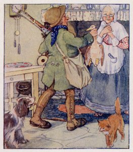 Rima de berçário: Havia um homenzinho (cor litho) de Anne (after) Anderson