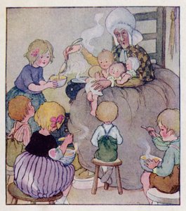 Rima de berçário: There Was An Old Woman Who Lived In A Shoe (cor litho)