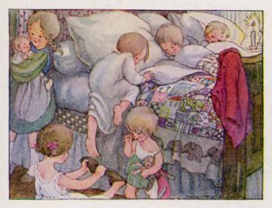 Rima de berçário: Wee Willie Winkie Runs Through The Town (cor litho)