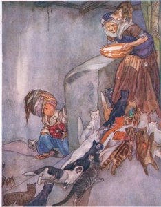 Leite para a família, de O Grande Livro para Crianças (Herbert Strang), publicado por Humphrey Milford, Oxford University Press, c.1920 de Anne Anderson