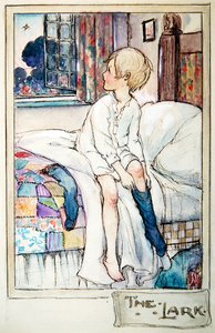 The Lark, c.1916 (caneta e tinta com aquarela e lápis sobre papel) de Anne Anderson