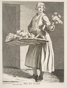 Vendedor de flores, 1738.