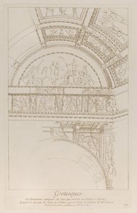 Grotescos: detalhe dos relevos de estuque que decoram o Coliseu de Roma, ca. 1729.