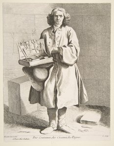 Vendedor ambulante de facas, tesouras e pentes, 1742.