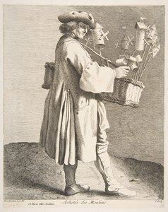 Vendedor ambulante de Whirligig, 1742.