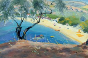 Baía de Achladies, Skiathos, Grécia, 1985